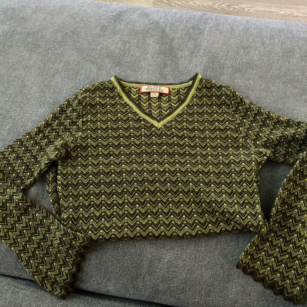Green crochet shirt